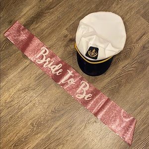 BRIDE TO BE SASH AND SAILOR HAT